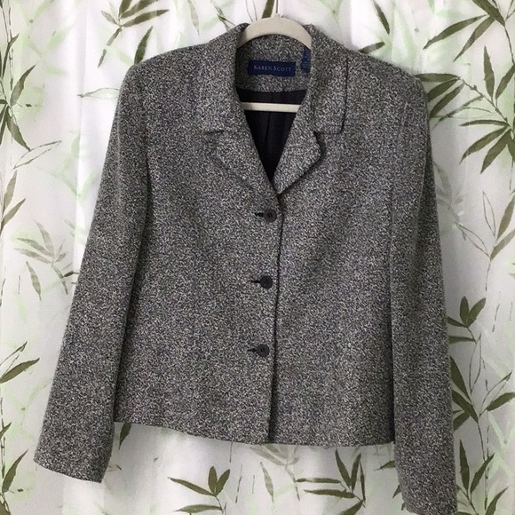 Karen Scott Jackets & Blazers - 🤑 SALE!! Classic Karen Scott Black & White  Jacket. Size 14 Going to Good Will